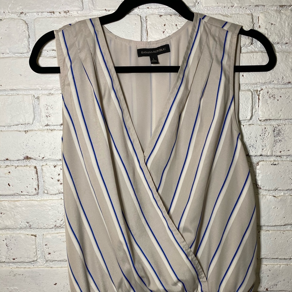 Banana republic wrap and peplum tank.